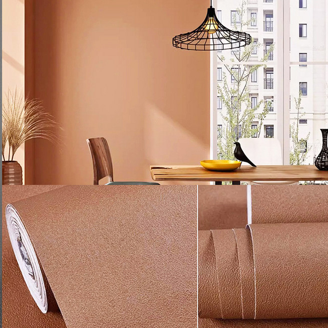 셀프 인테리어 붙이는 접착식 포인트 가구 방수 벽지 시트지 + 헤라 U-SSAC110, 규조+캐러멜오렌지