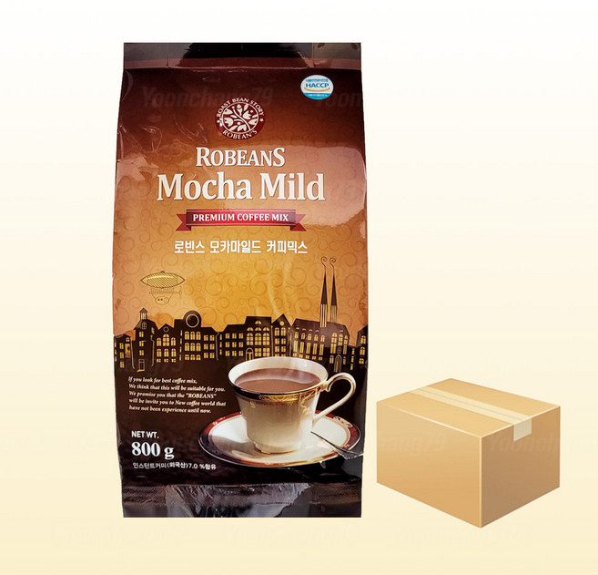 로빈스 모카마일드 커피믹스 800g x 12개(1박스), 1개입, 12개