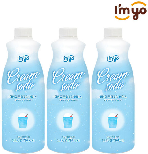 아임요 크림소다 베이스 1.8kg, 3개