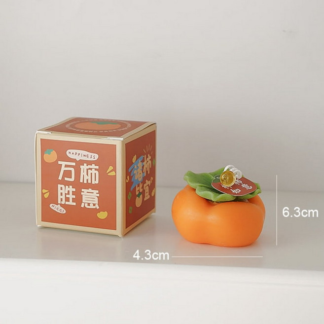 金桔利造型香薰蠟燭, 1個, 好柿