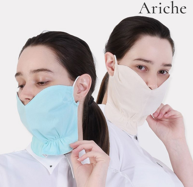 아리체 남여 메쉬안감 안면 마스크, 블랙/블랙