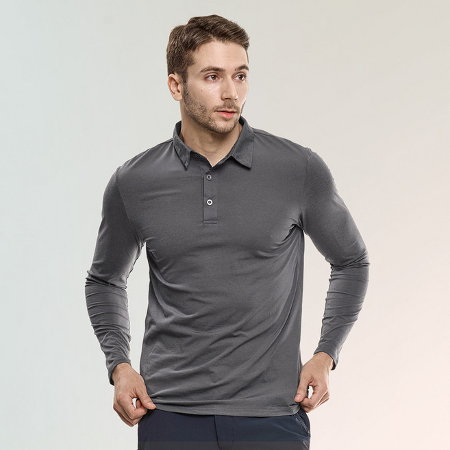 <스타일랑> 남성 긴팔 카라 티셔츠 / 프리미엄 소로나 원단 골프 등산 아웃도어 스포츠 빅사이즈 스판 카라티