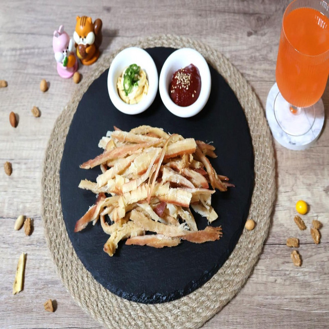 [푸드킹] 바베큐조미 페스츄리bbq오징어 꽃징어 사은품 증정 주전부리 간식 250g, 3개