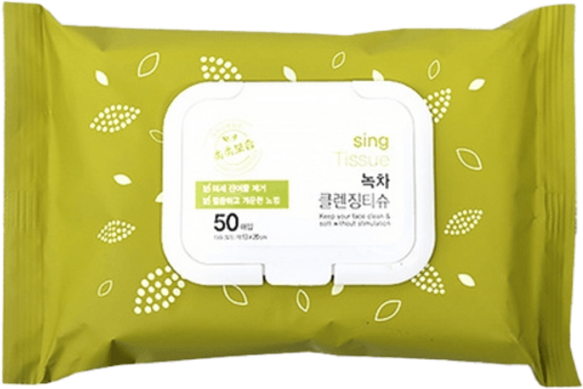녹차 클렌징티슈 50매, 50매입, 1개