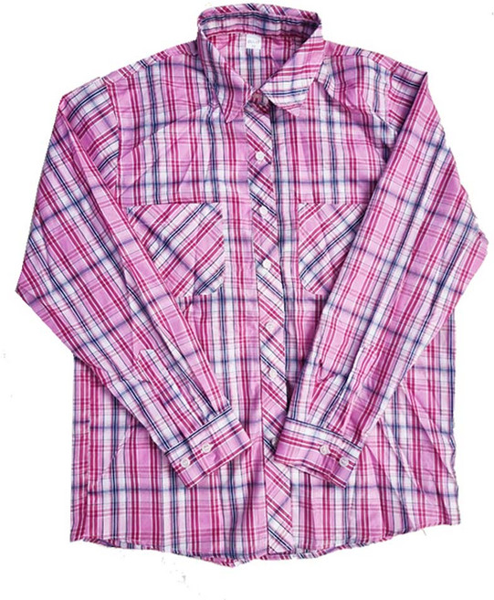 마마로 여성 여름셔츠 체크남방 면 농사 농활 50대 엄마옷 할매옷