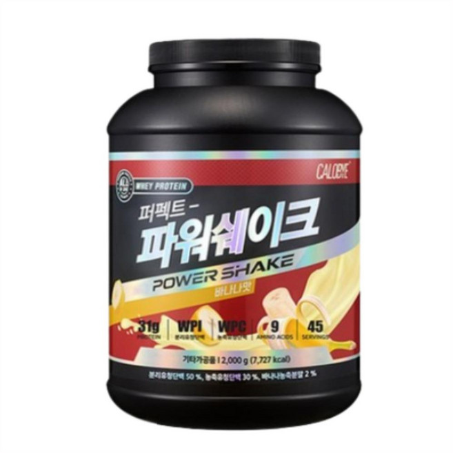 칼로바이 퍼펙트파워쉐이크 대용량 단백질보충제 바나나맛, 2kg, 5개