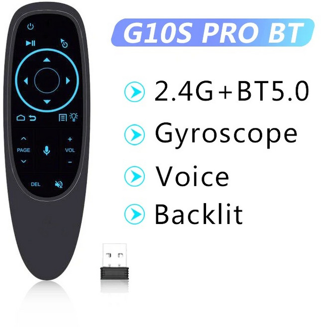 G20BTS Plus G20S PRO 2.4G 무선 스마트 음성 백라이트 에어 마우스 자이로스코프 IR 학습 원격 제어 BT5.0 for Android TV BOX, 협력사, 02 G10S PRO BT