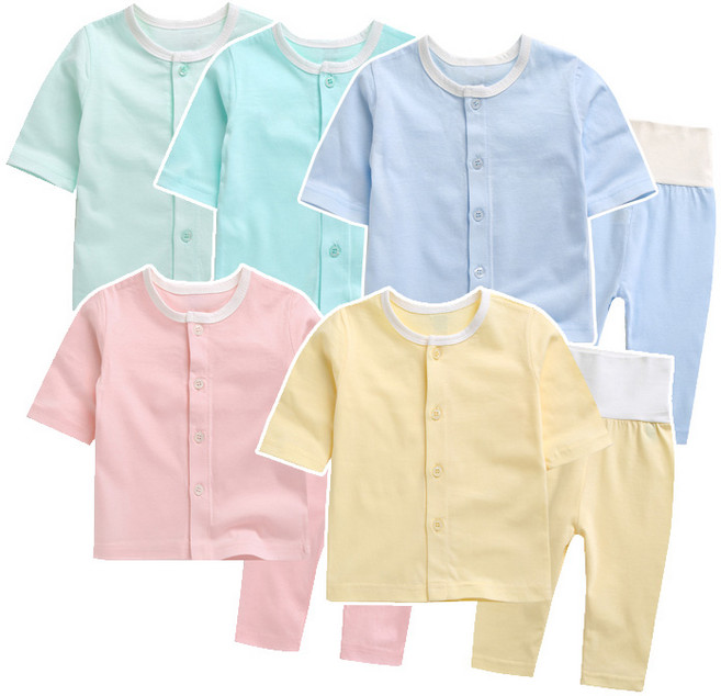 그린베베 영유아 봄여름용 배앓이 방지용 마카롱 편면내의(7부)