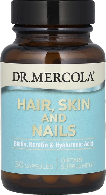 Dr. Mercola 모발 피부 및 손발톱 캡슐 30정, Dr Mercola 모발 피부 및 손발톱 캡슐 30정, 1개 - 쿠팡