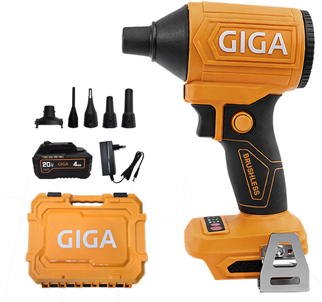 기가 20V 충전 더스트건 휴대용 미니 무선 송풍기 초강력 에어건 캠핑 세차 G-400A, 4.0Ah 배터리1개