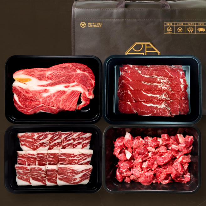 [가정의달 사은품] 1++한우 선물세트 800g 스페셜 명품 구이용 투뿔 (등심/차돌박이/불고기/국거리) 프리미엄 국내산 마장동 소고기 명절 부모님 생일 감사 선물 [압구정한우], 1세트