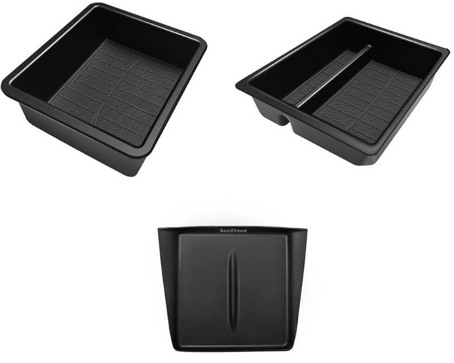 BestEvMod 3PCS Center Console Organizer Fit for 2026 2025 Tesla New Model Y Juniper Accessories Sl, 3PCS Storage
