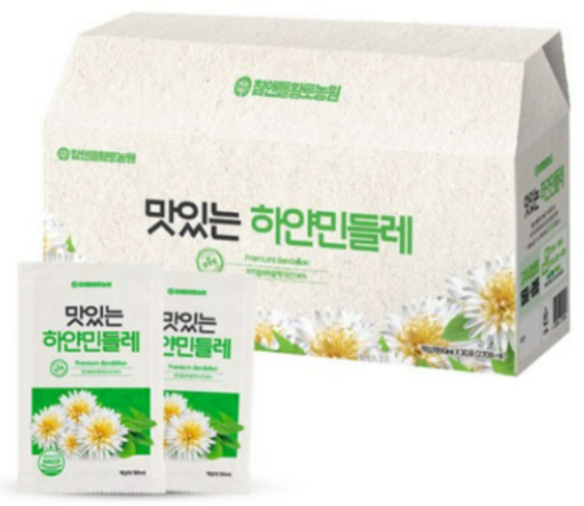 황토농원 맛있는 하얀민들레 건강즙, 90ml, 120개