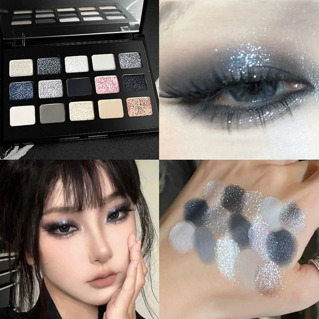 시멘트 그레이 팔레트 고발색 음영 스모키, 1개, 애쉬 핑크 스모키