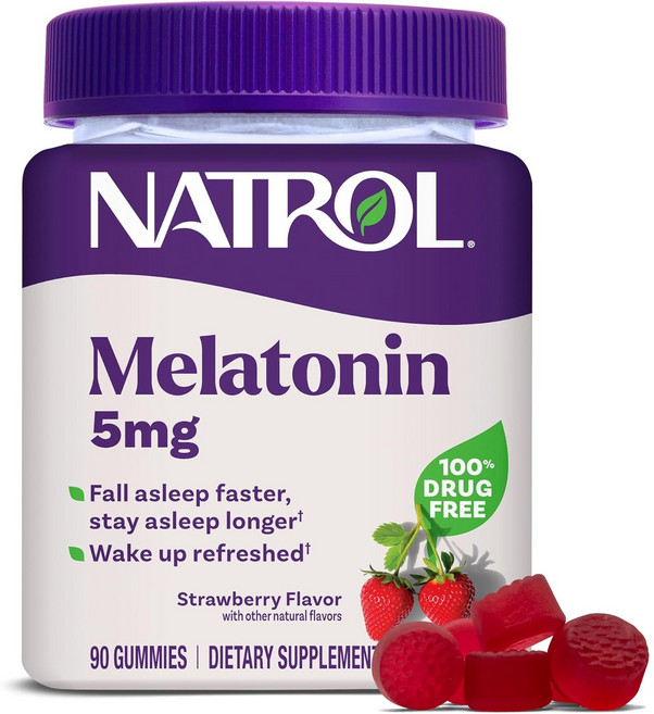 나트롤 멜라토닌 5mg 딸기맛 구미젤리 90, 1개, 90정, 1L