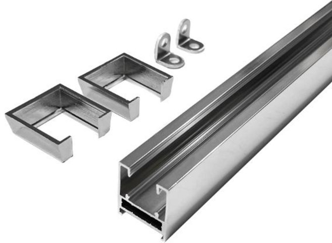 알파굿즈협력사 샤워부스 시공용 프레임 샤워유리문 부스바 욕실diy, 2000mm