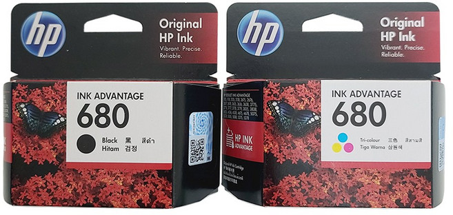 HP 680 정품 프린터잉크 F6V27AA F6V26AA 검정 컬러 세트, HP NO.680 정품 세트, 1개