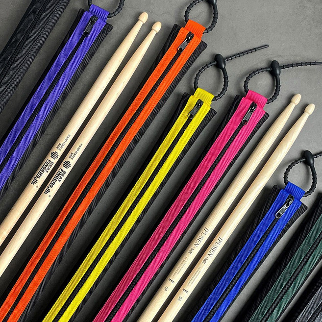 [국내산] 드럼스틱 케이스 가방 파우치 보관 1조 한자루 8color, 드럼스틱파우치_파랑검정, 1개