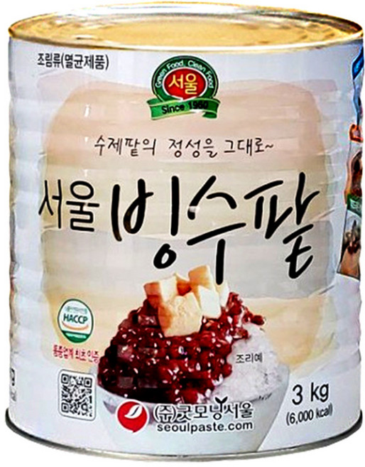 굿모닝서울 빙수팥 3kg, 1개