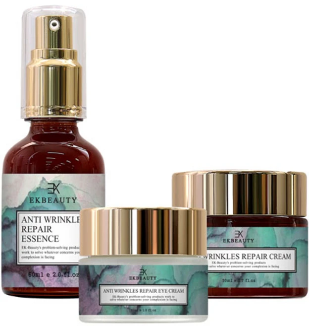 이케이뷰티 주름개선 탄력 영양 3종세트 (아이크림+탄력에센스+탄력크림) 콜라겐 펩타이드 프리미엄 기능성제품 무파라벤천연제품, 1세트 - 쿠팡