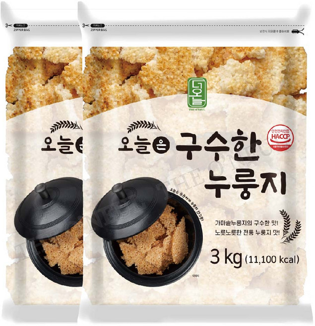 오늘 구수한누룽지, 3kg, 2개