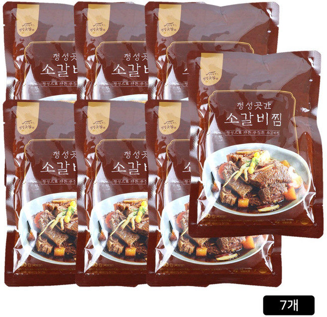 국내산 소갈비 정성곳간 강순의 명인의 소갈비찜 양념 소갈비 500g 7팩, 3.5kg, 1박스