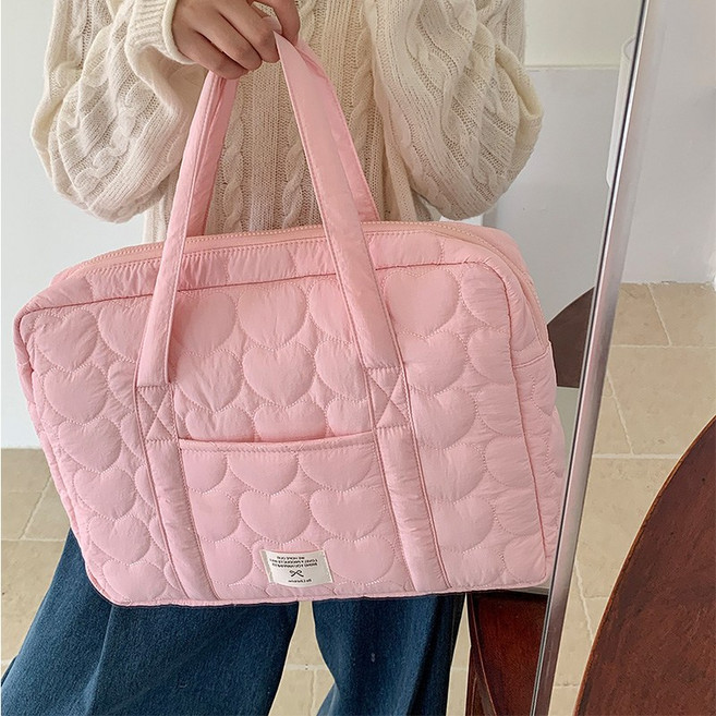 여성 노트북 가방 대용량 가벼운 무게감 아이패드 맥북 태블릿파우치 손잡이 가방, 1개, 핑크