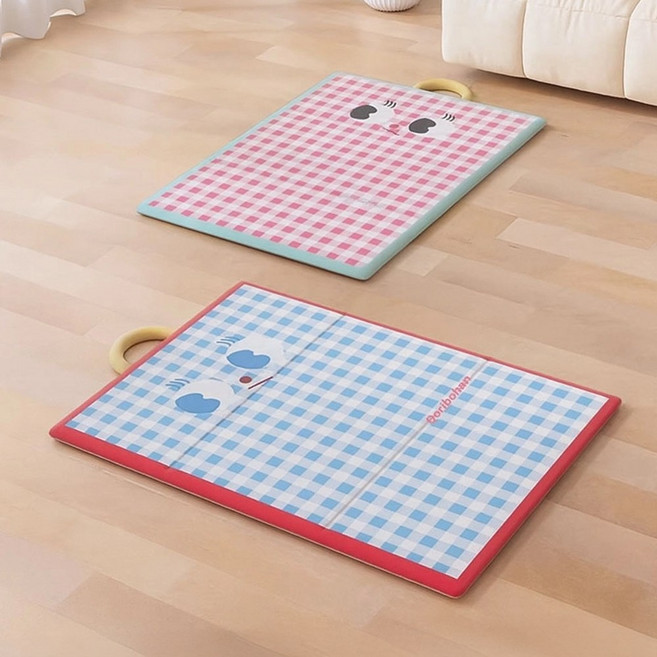 강아지 산책 매트 반려동물 피크닉 휴대용 방석 방수 양면 포토존 매너방석, 1개, 핑크