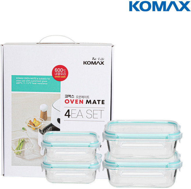 코멕스 오븐메이트 직사각 차곡 혼합 4조
