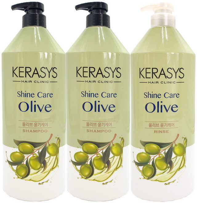 케라시스 올리브 윤기케어/마카다미아 손상케어 샴푸 린스 1L, 1개