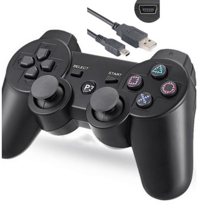 PC PS3 遊戲手把 副廠 附USB線 六軸感應 有線手把 搖桿 電玩 USB, 1個