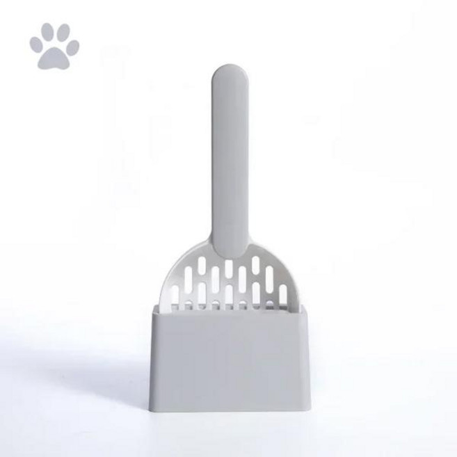 고양이 배설물 청소용 스쿱 세트 긴 손잡이 고급 ABS 플라스틱 내구성 있는 새끼 화장실 도구, 03 Grey