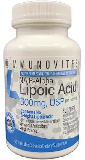 알파리포산 ALA 알리포산 티옥트 산 IMMUNOVITES 600mg 60정 2개 - 쿠팡