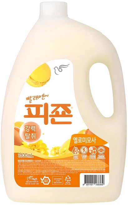 피죤 레귤러 섬유유연제 옐로미모사 본품, 3.1L, 1개 - 쿠팡