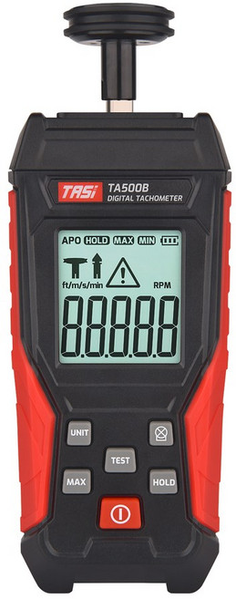 TASI 포토 타코미터 접촉식 비접촉식 디지털 100000 고정확도 백라이트 디스플레이, 2)TA500B, 1개