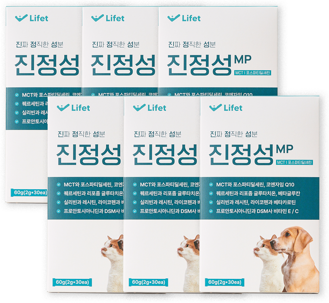 진정성 항산화제 강아지 고양이 포스파티딜세린 치매 노견 두뇌 인지장애, 6개, 면역/항산화, 30회분