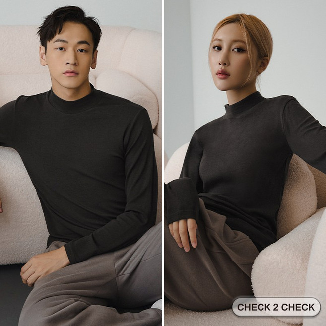 Check2Check男女款高領發熱衣 保暖內搭衣 高彈力禦寒【CB0025209】