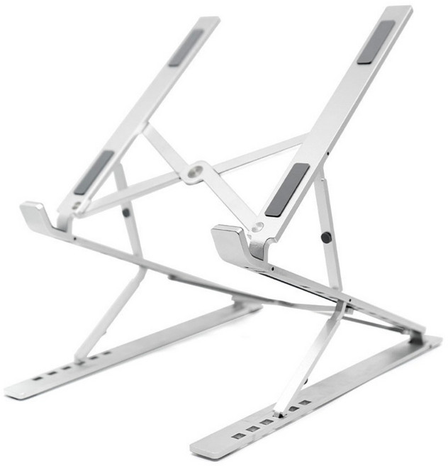 감성공장 접이식 15단 노트북 거치대 프로 더블엑스 이중 지지대, 15단 프로 실버, 1개