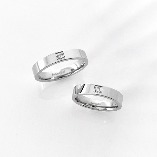 (무료각인) 써지컬 클라라 각인반지 학생 커플링 100일 기념일 선물