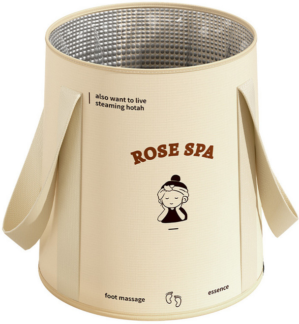 겨울철 발 관리 필수품 다퍼남 간편 족욕바구니, 1개, 베이지