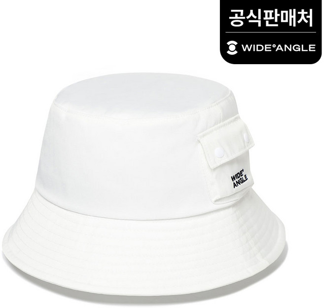 와이드앵글 공식 남성 CO 사이드 포켓 베이직 햇 WMP24C05W2 (정상가:79 000), White, 1개