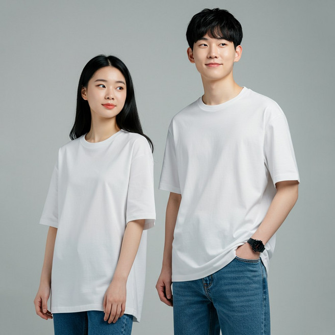 쿨쉐어 비침없는 20수 두꺼운 순면 기본 무지 반팔 티셔츠