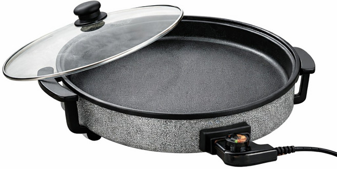 키친아트 포이베 대용량 피자팬 42cm 내열유리뚜껑 포함 5단온도조절 잔치팬 KA-JS0042KP, 42cm 잔치팬 KA-JS0042KP