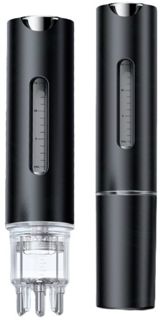 【隔日達】頭皮上藥器 頭部滾珠按摩梳 頭皮護理 生髮液導液 便攜式頭皮護理工具, 2個, 替換裝, 水墨黑