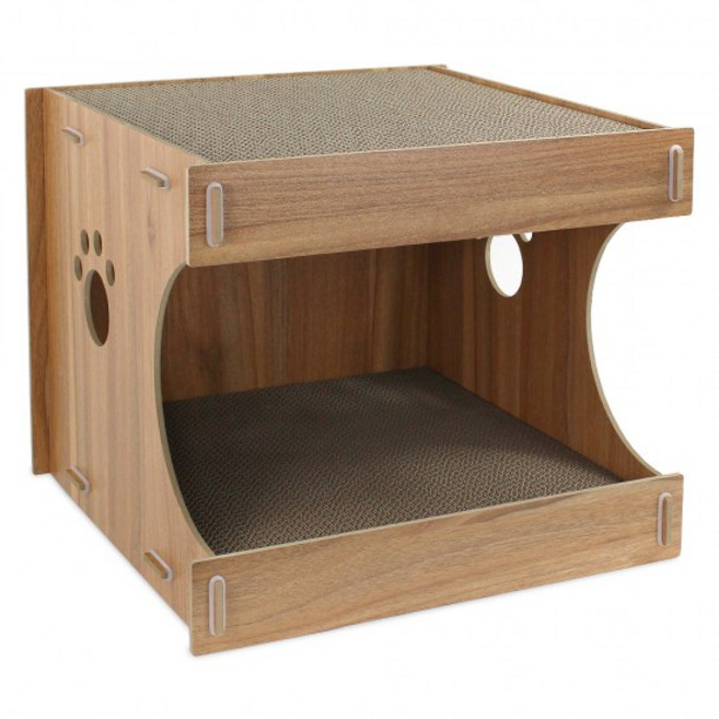 루어캣 고양이 스크래쳐 숨숨집 46, 브라운, 1개