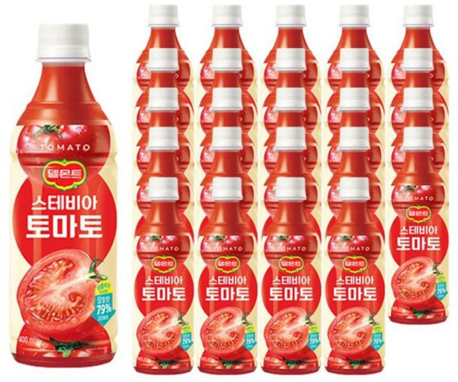 직장인간편음료 델몬트 스테비아 토마토 50 400mlx20펫, 본상품, 400ml