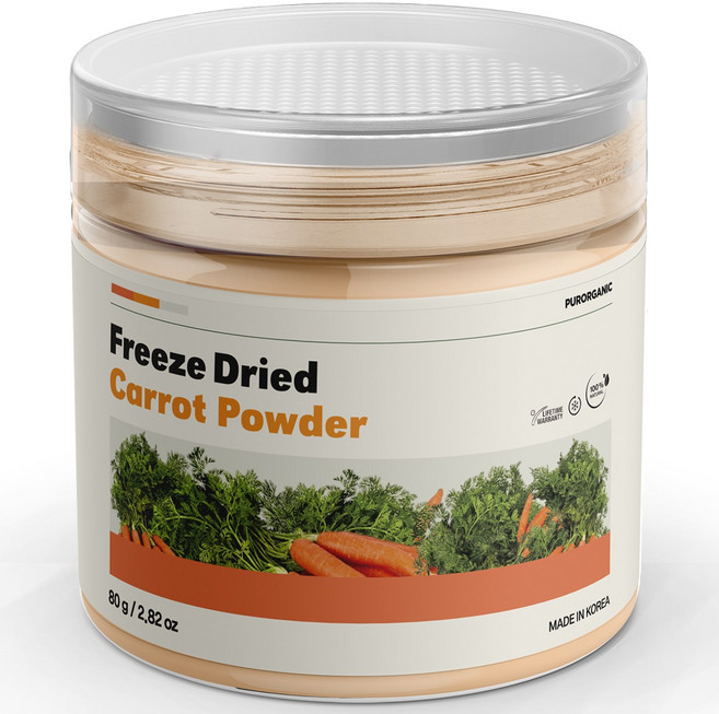푸로가닉 국산 100프로 동결건조 당근분말, 80g, 1개