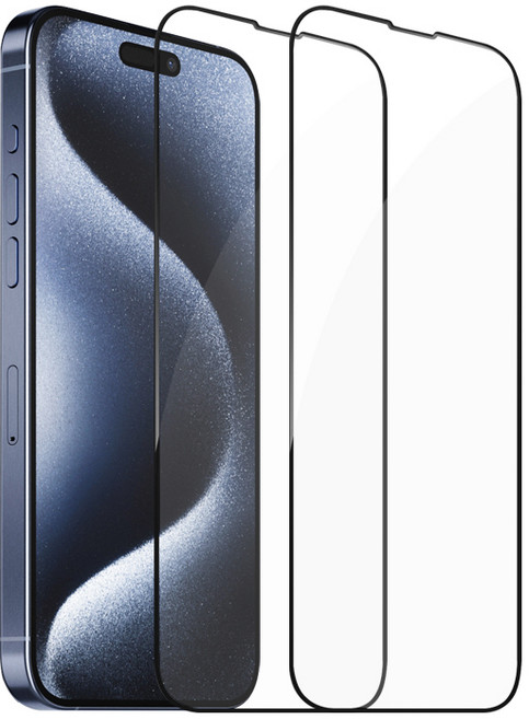 니하 아이폰 갤럭시 풀커버 강화유리 액정보호필름 2매입, 1세트