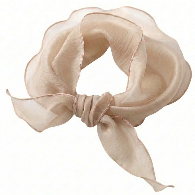 메리앤유 파스텔 컬러 은은한 실키 소재 쁘띠 미니 스카프 국산