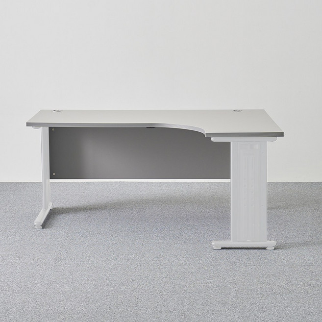 NEW 퍼즐 ㄱ자 사무용책상 1400 1600 1800 사무용 고급 사무실가구 화이트프레임, 우형 화이트프레임:그레이